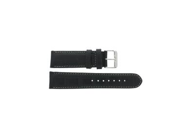 Horlogeband Universeel 61324.10.22 Leder Zwart 22mm