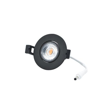 Dim-to-warm LED inbouwspot 8W 2700K 5000 lumen dimbaar zwart IP44 Camini