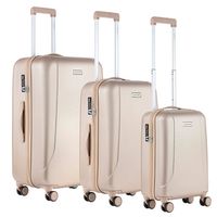 CarryOn Skyhopper kofferset TSA Trolleyset met OKOBAN Dubbele wielen Champagne - thumbnail