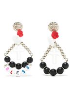 Amir Slama boucles d'oreilles pendantes Bless à perles - Noir - thumbnail