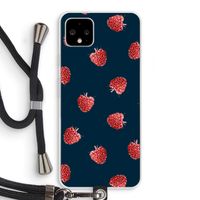 Framboosjes: Pixel 4 XL Transparant Hoesje met koord