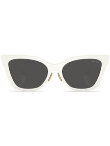 Miu Miu Eyewear lunettes de soleil à logo - Blanc