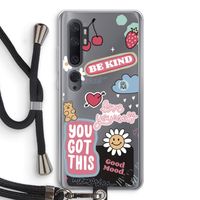 Positivity: Xiaomi Mi Note 10 Transparant Hoesje met koord Positivity: Xiaomi Mi Note 10 Transparant Hoesje met koord
