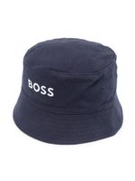 BOSS Kidswear bob à logo brodé - Bleu