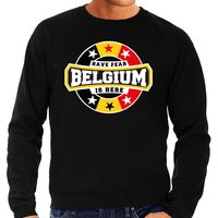 Have fear Belgium is here sweater voor Belgie supporters zwart voor heren