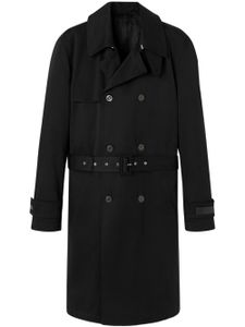 Versace trench croisé à patch logo - Noir