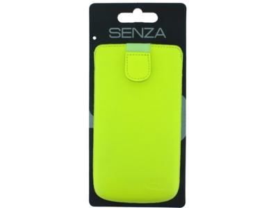 Senza Senza Leather Slide Case Neon Yellow Size XXL