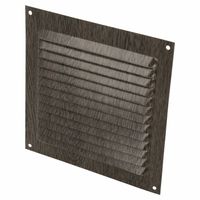 AMIG Ventilatierooster/muurrooster - 150 x 150mm - aluminium - wengehout look - schoepenrooster   -