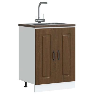 Spoelbakonderkast Kalmar 60x46x81,5 cm hout bruin eikenkleurig