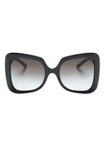 Dolce & Gabbana Eyewear logo-plaque oversize-frame sunglasses - Noir - thumbnail