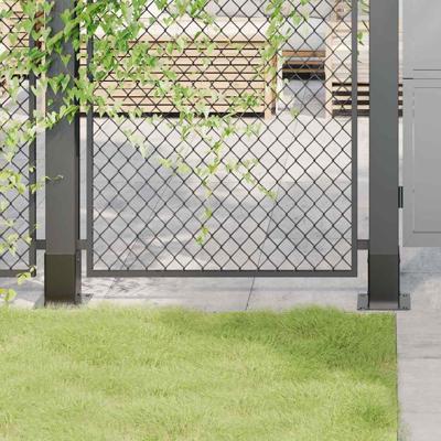 Paondervoeten vierkant 4st 91x91mm gepoedercoat staal antraciet