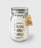 Paperdreams Black & White Scented Candles - Enjoy The Little Things - thumbnail
