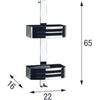 Novellini Korf H65xB22xD16cm rechthoek Metaal Chroom r90ceste0e-a Novellini Korf H65xB22xD16cm rechthoek Metaal Chroom r90ceste0e-a