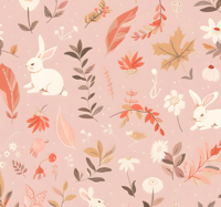 Herfst ontwerp behang roze