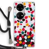 Colored Giraffe: Huawei P50 Pro Transparant Hoesje met koord