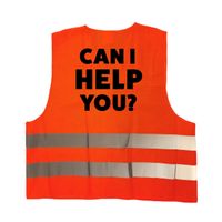 Can i help you oranje veiligheidsvest  personeel voor volwassenen   -