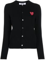 Comme Des Garçons Play cardigan à patch logo - Noir - thumbnail