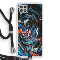 Black Unicorn: Samsung Galaxy A22 4G Transparant Hoesje met koord