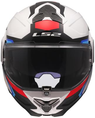LS2 opklaphelm "ff910 advant ii triple". helmet ff910 advant ii triple 3xl wh/blue/red