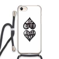 Big butt bigger heart: iPhone 8 Transparant Hoesje met koord Big butt bigger heart: iPhone 8 Transparant Hoesje met koord