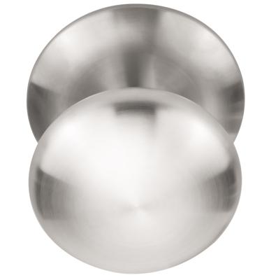 Formani voordeurknop Basics LB80V vast op rozet - PVD mat RVS