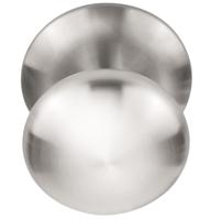 Formani voordeurknop Basics LB80V vast op rozet - PVD mat RVS