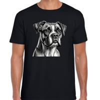 Cadeau/verkleed T-shirt heren - zwart - Boxer hond - honden liefhebber