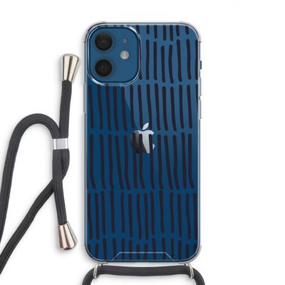 Moroccan stripes: iPhone 12 Transparant Hoesje met koord