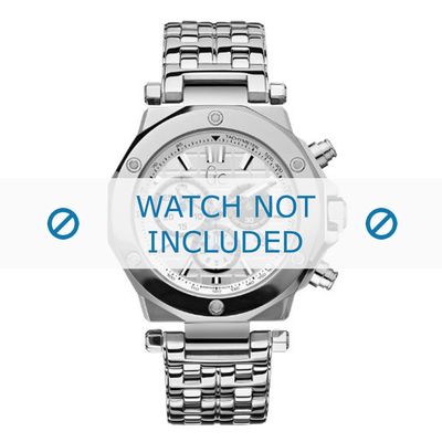 Horlogeband Guess GC47500 / 41002G1 / X72011G1S Staal 22mm