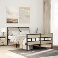 Bedframe zonder matras metaal sonoma eikenkleurig 120x200 cm