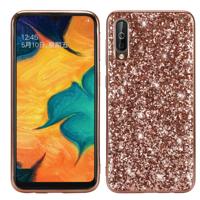 Glittery poeder schokbestendig TPU Case voor Galaxy A50 (Rose goud)