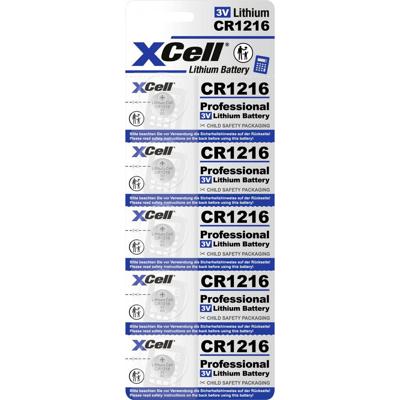 XCell Knoopcel CR1216 3 V 5 stuk(s) 30 mAh Lithium CR1216-B5
