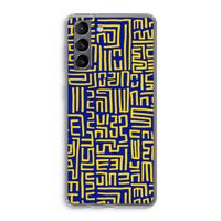 Majorelle Blue Print: Samsung Galaxy S21 Transparant Hoesje Majorelle Blue Print: Samsung Galaxy S21 Transparant Hoesje