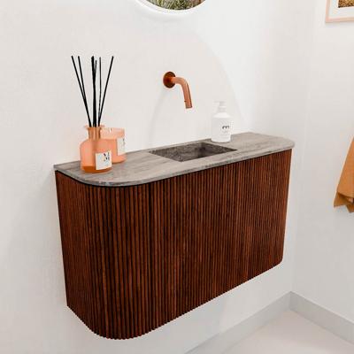 Toiletmeubel Mondiaz Joya Dlux | 73.2 cm | Meubelkleur Ruby | Faye wastafel Oza Wasbak Midden | Zonder kraangat(en)