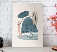 Canvas schilderij kantoor Elegante lithografie