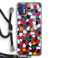 Colored Giraffe: Motorola Moto G9 Plus Transparant Hoesje met koord