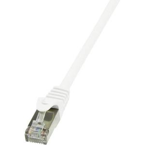 LogiLink CP2061S RJ45 Netwerkkabel, patchkabel CAT 6 F/UTP 3.00 m Wit Snagless 1 stuk(s)