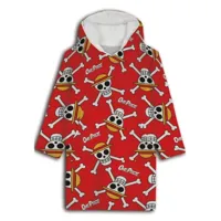 One Piece Hoodie Fleece deken Rood, 7 - 14 jaar