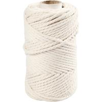 Creativ Company Macramé koord, l: 55 m, d 4 mm, off-white, 330 gr/ 1 rol