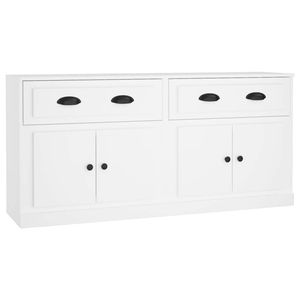 The Living Store Dressoir Classic - Set van 2 - Wit - 70x35.5x67.5 cm - Duurzaam hout