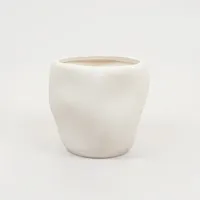 Lisboa organische bloempot voor binnen 24X24X23CM wit