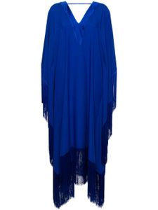 Taller Marmo robe-caftan Very Ross à franges - Bleu