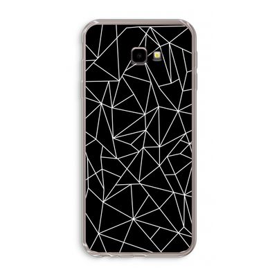 Geometrische lijnen wit: Samsung Galaxy J4 Plus Transparant Hoesje