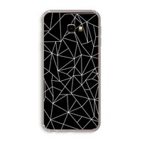 Geometrische lijnen wit: Samsung Galaxy J4 Plus Transparant Hoesje