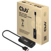 Club 3D hdmi+ micro usb naar usb-c adapter (zwart)