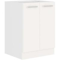 ATLAS Lage kast met 2 deuren - Wit decor - L60cm - Verkocht zonder werkblad