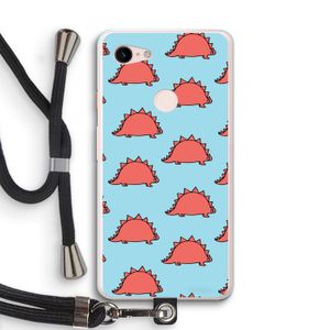 Dinosawrr: Pixel 3 XL Transparant Hoesje met koord