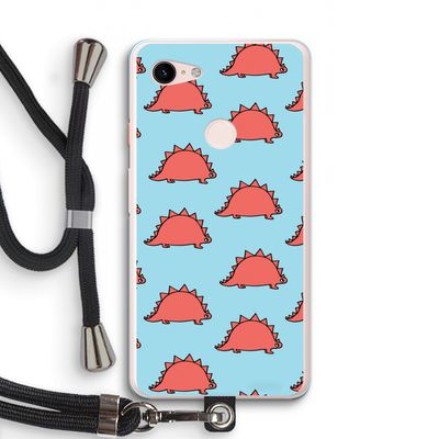 Dinosawrr: Pixel 3 XL Transparant Hoesje met koord