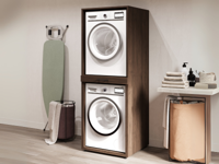 Wasmachinekast WASHING 2 machines boven elkaar MEDIUM walnoot Wasmachinekast WASHING 2 machines boven elkaar MEDIUM walnoot