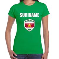Verkleed T-shirt voor dames - groen - Suriname landen supporters - fan - aanmoedigen